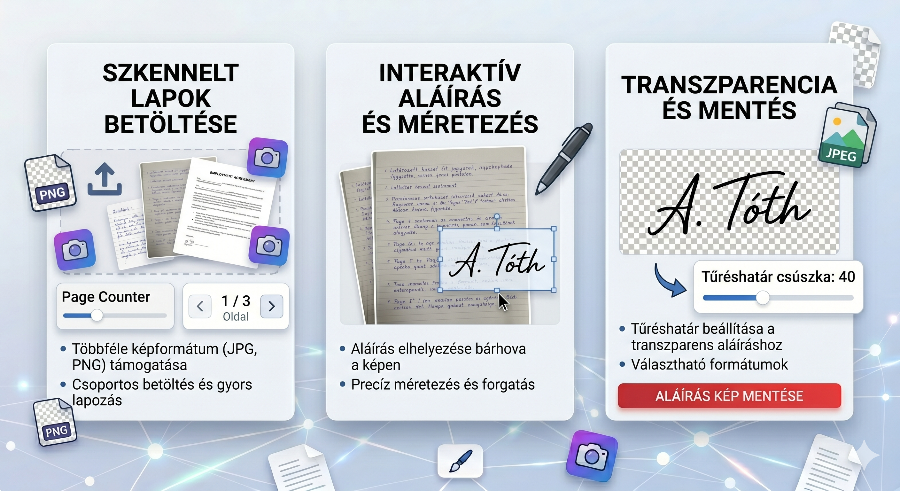 Hivatalos iratok és beszkennelt dokumentumok az asztalon